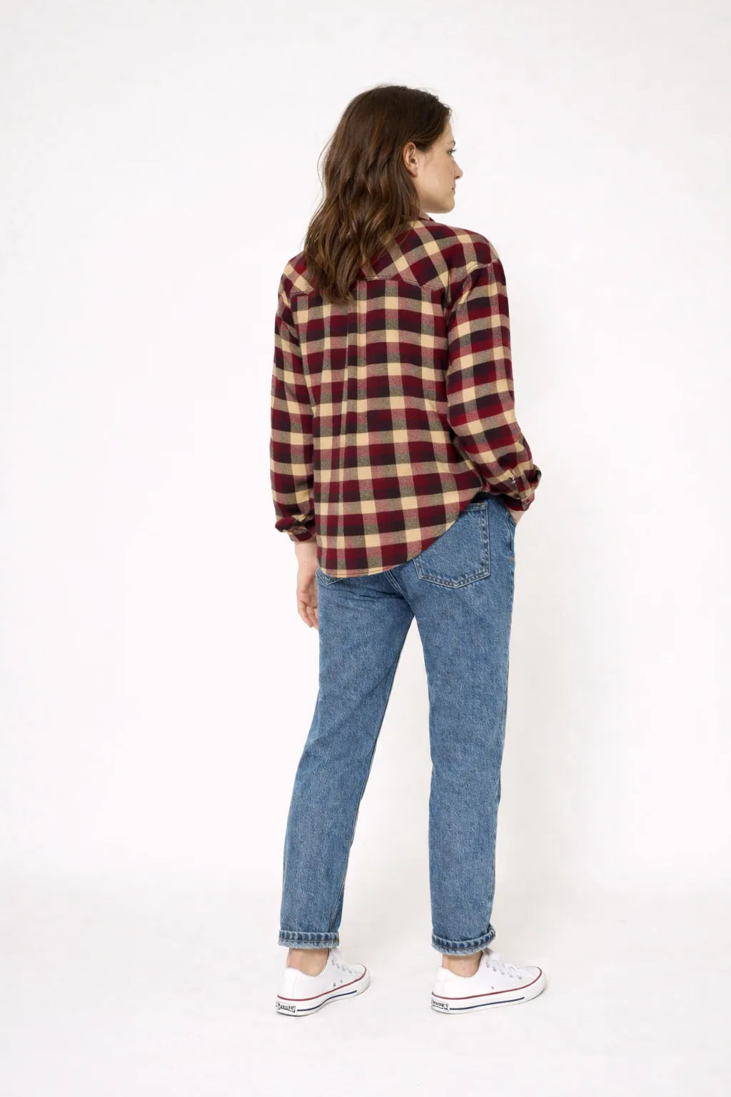 CHEMISE CARRIE - BROWN CHECKS
