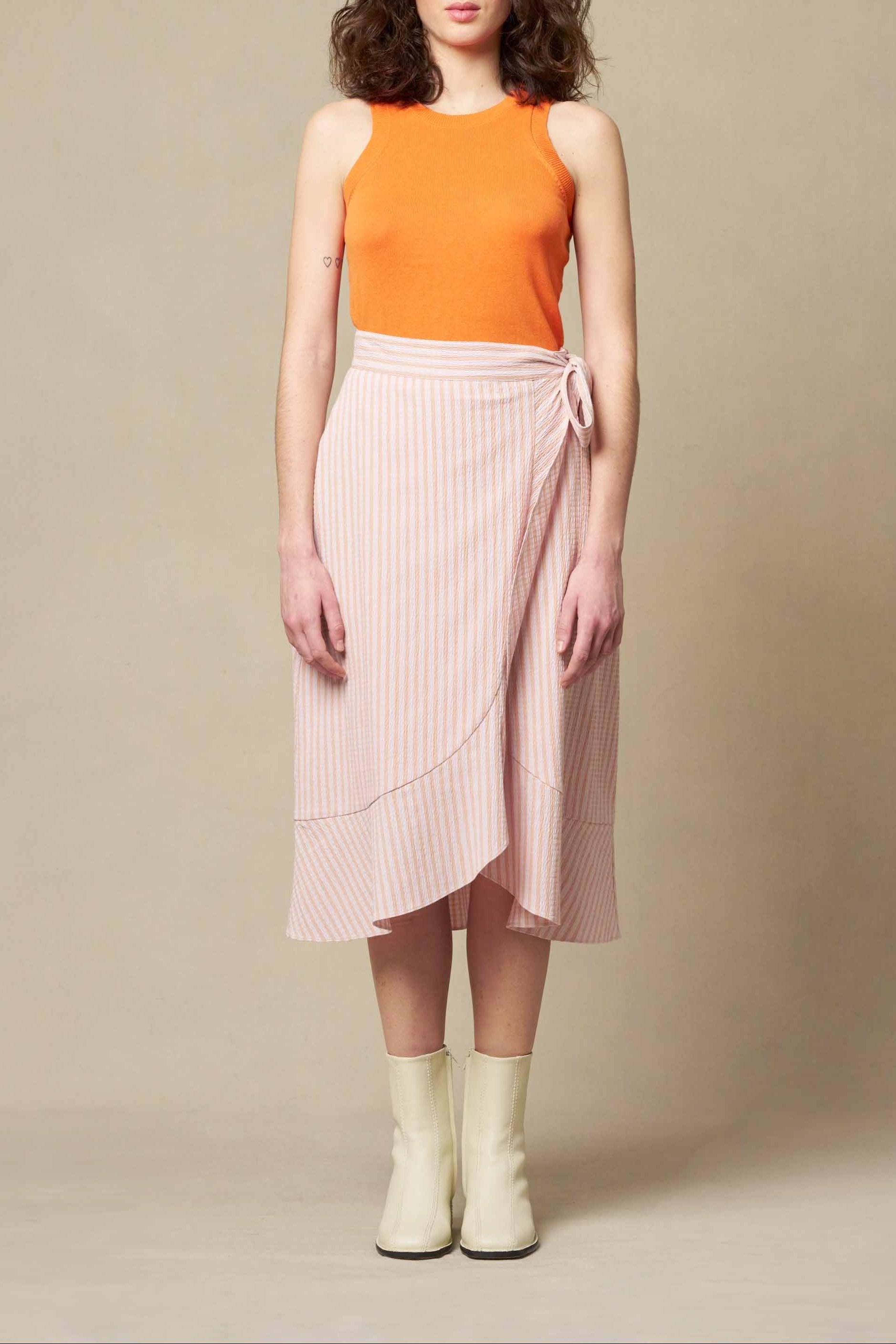 JUPE RAYANE - LILAS STRIPES