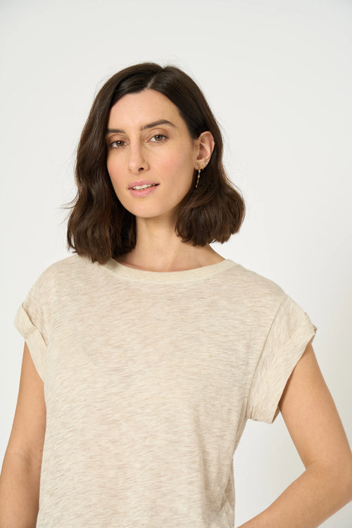 TSHIRT TYLER - BEIGE CHINE
