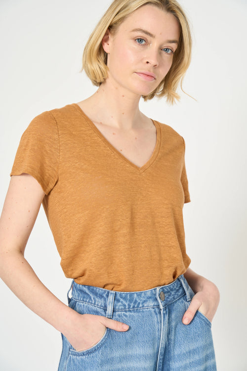 TSHIRT TANISHA - CAMEL