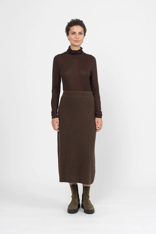 JUPE BAMO - DARK BROWN